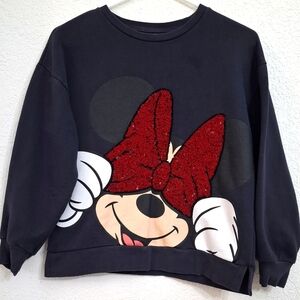 Zara Disney (Sz. 11-12)Girls. Minnie Sweatshirt. Preowned